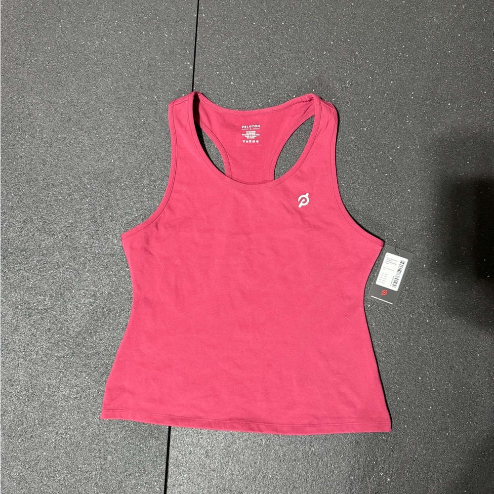 NEW Peloton Cadence Cropped Racer Tank – Size L – Raspberry Red